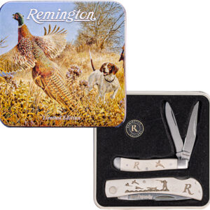 REMINGTON CUTLERY PHEASANT - 2-KNIFE SET W/TIN